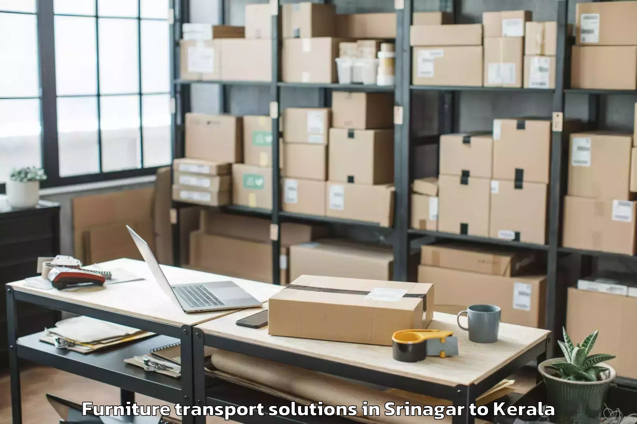 Book Srinagar to Idukki Furniture Transport Solutions Online